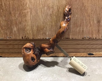 Sacacorchos de madera francés vintage Laurent Siret Sacacorchos Abridor de botellas de vino Raíz de uva