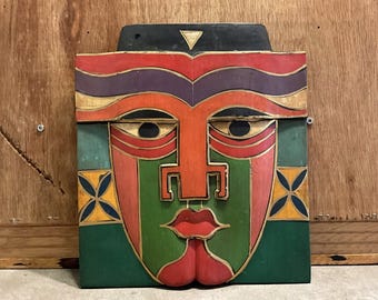 ヴィンテージの木製彫刻フォークとスプーンセット：70年代のキッチン壁