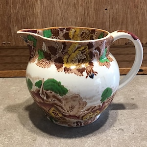 Vintage Pitcher - Enoch Woods - English Scenery - Woods Ware - Wood Sons - Made in England