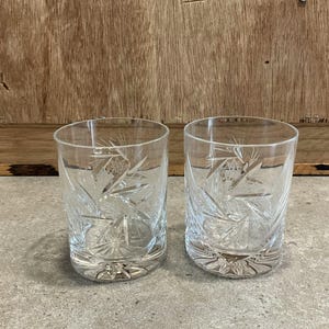 Vintage pinwheel kristallen whiskyglazen
