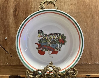 Tre-Ci Pasta Italiana pastaskål, tillverkad i Italien.