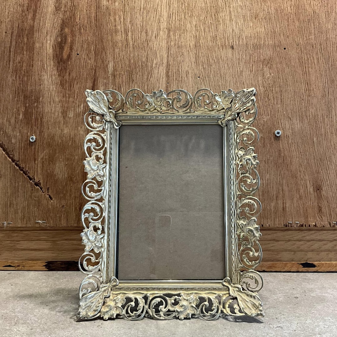 Vintage Metal Filigree Frame, Ornate Gold Metal Frame - Etsy