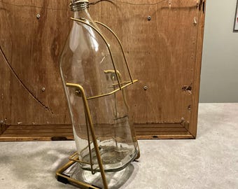 Vintage Johnnie Walker Scotland Bottle with Swing Stand 18.5" empty