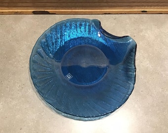 ブルーIVV職人ガラスプレート - イタリア、オリジナルタグ - Etsy 日本