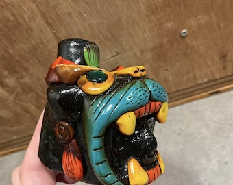 Colorful Jaguar Whistle: Mexican Folk Art Ocarina Small - Etsy New