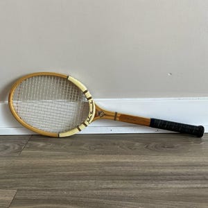 Racchetta da tennis vintage Slazenger Autograf Wood: impugnatura in pelle di mucca, Inghilterra