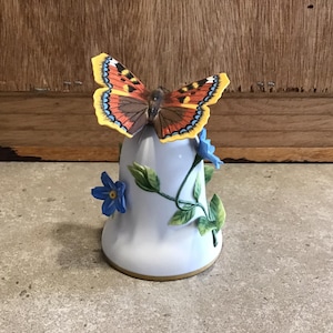 Brian Hargreaves Porcelain Butterfly Bell 1984 The Small Tortoiseshell