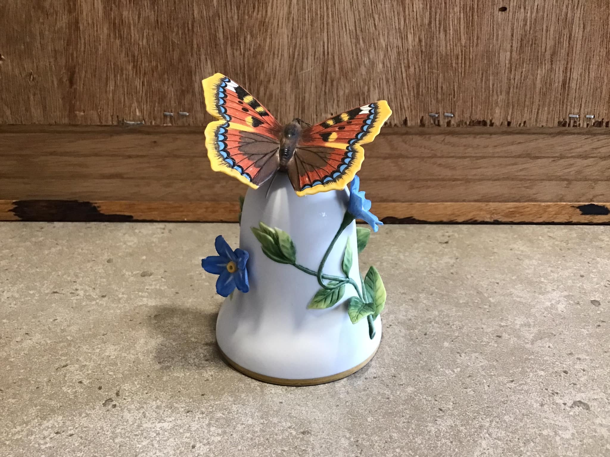 Brian Hargreaves Porcelain Butterfly Bell 1984 the Small