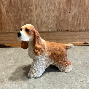 Vintage Castagna Cocker Spaniel Figurine Made in Italy, Dog Sculpture, Collectible, Has Nice Realistic Details.