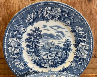 2er Set H. Aynsley & Co England's Heritage Blue Salat Teller Made in England