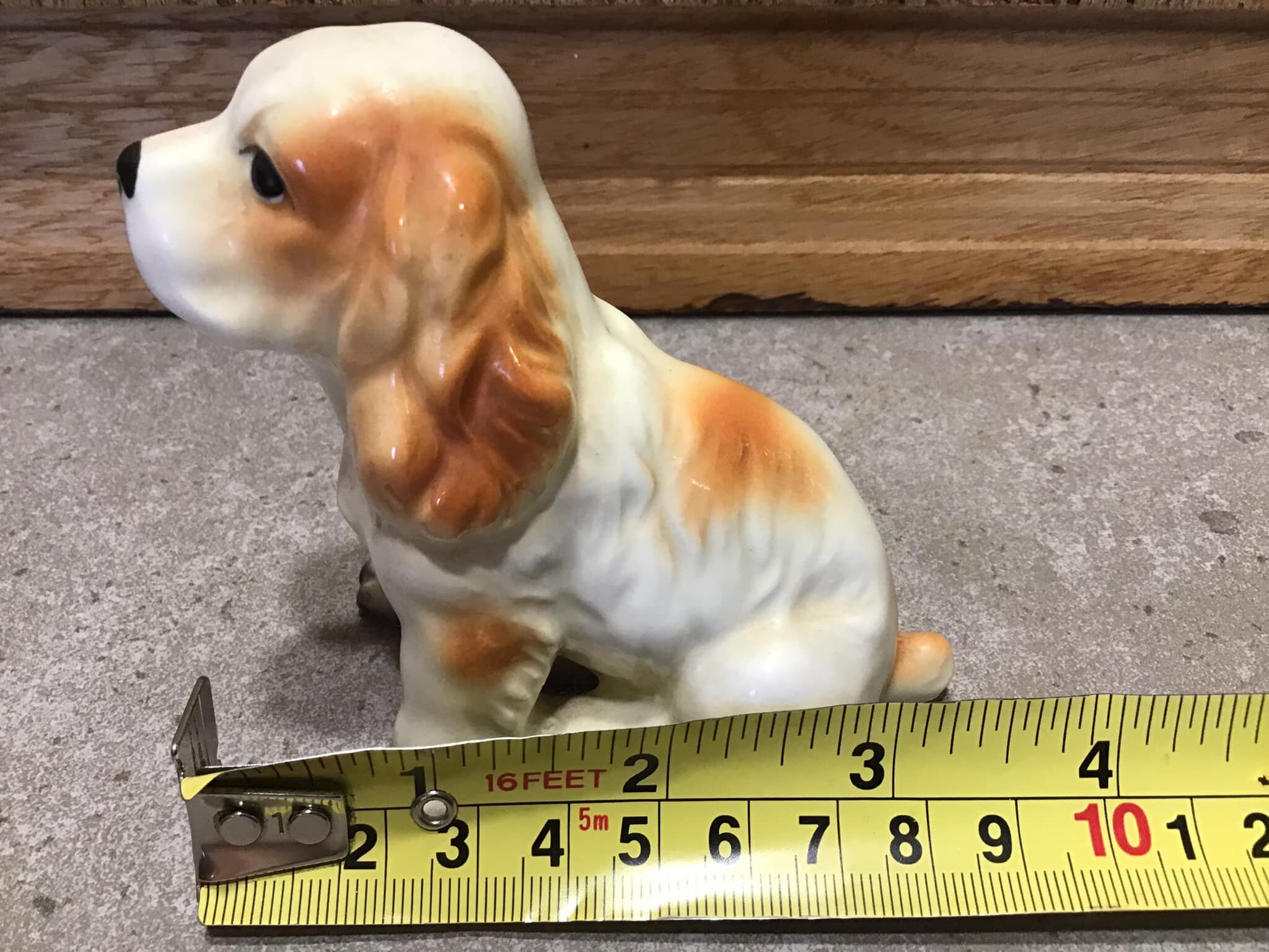 日本製のヴィンテージ陶器製犬コッカースパニエルの収集価値のある動物