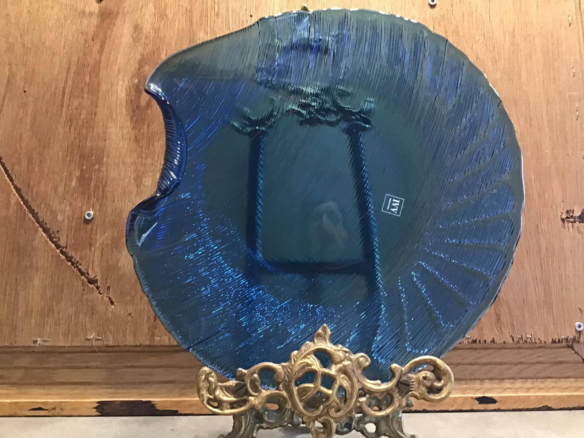 ブルーIVV職人ガラスプレート - イタリア、オリジナルタグ - Etsy 日本