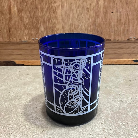 ヴィンテージ コバルトブルー キャンドルホルダー - Etsy 日本