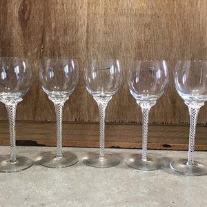 Wine glasses Bohemia &quot;Suzanne&quot; wine glass lead crystal air twist stem