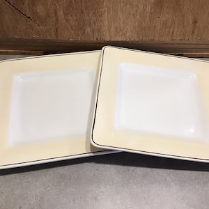 Laurie Gates Emma Cream 11&quot; Square Dinner Plate x2