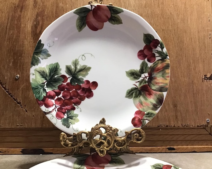 2 Vintage Grapes by Royal Doulton Dinner Plates Made in England Fine China Etsy