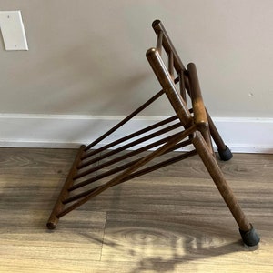 Old Vintage Gout Stool Footrest, Medical Device, Wood Footrest, Collapsible Foot Stool, Gout Footrest