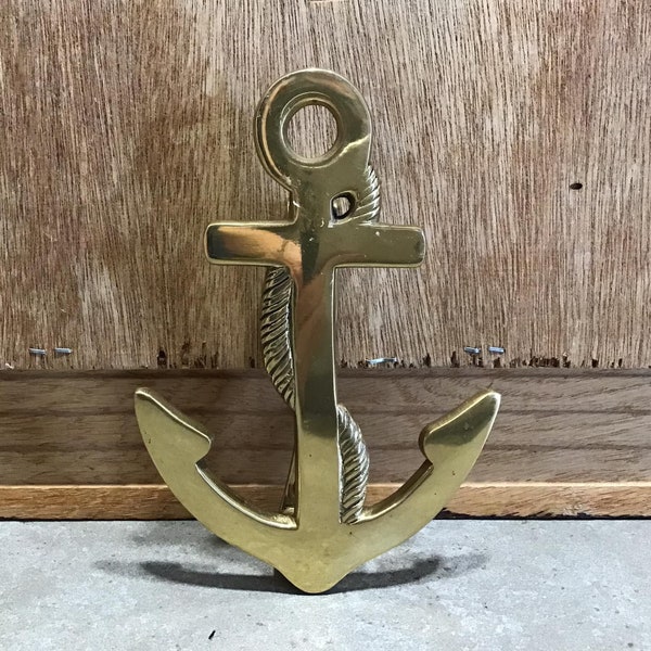 Vintage Brass Anchor Door Knocker - View #6