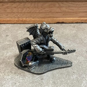 Out of Tune, Myth and magic, guitar figure, guitar ornament, dragon figurine, pewter dragon figurine, Numbered 3160