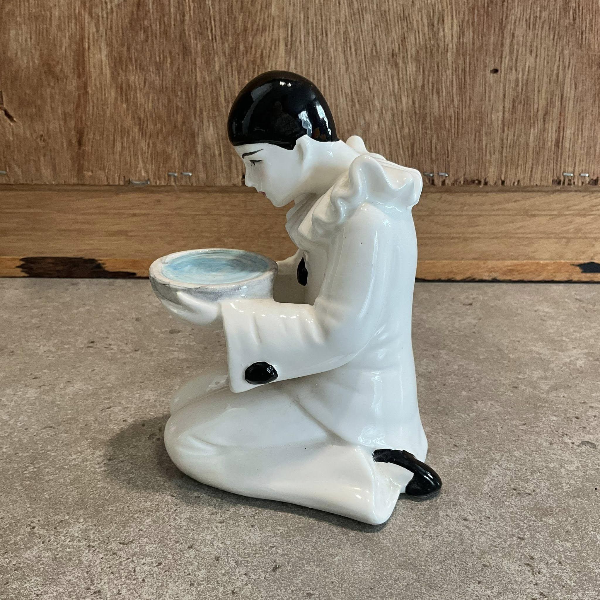 陶芸作家の一点物　陶器製　ピエロ　胸像 陶器のピエロの像 - Etsy 日本