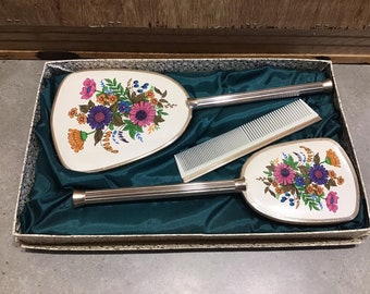 Juego de tocador floral vintage: decoración de tocador hecha en Inglaterra