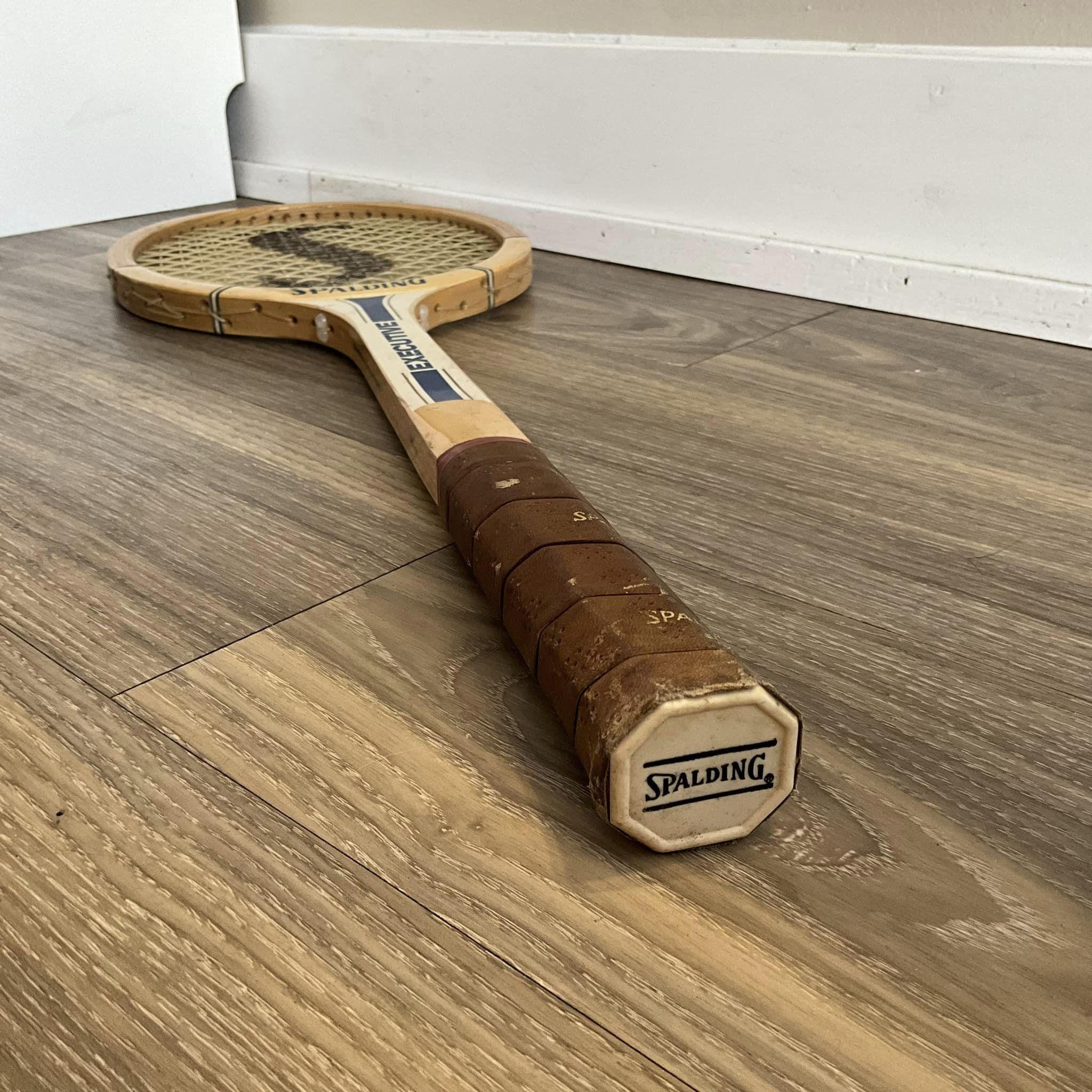 Vintage Spalding Award Wooden Tennis Racquet Power-Ply Construction Felt Grip Vintage Spalding Award Wooden Tennis Racquet Power-Ply Construction Felt Grip
