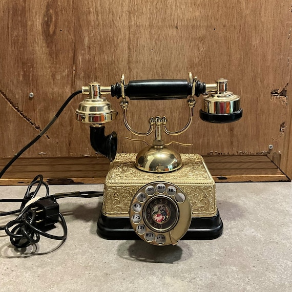 Antique French Baroque Imperial Dial Land-line Phone, Victorian