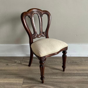 Wooden Padded Chair, Vintage Wooden Chair For Dolls or for Stuffed Animals 18” x 10.5” x 10”