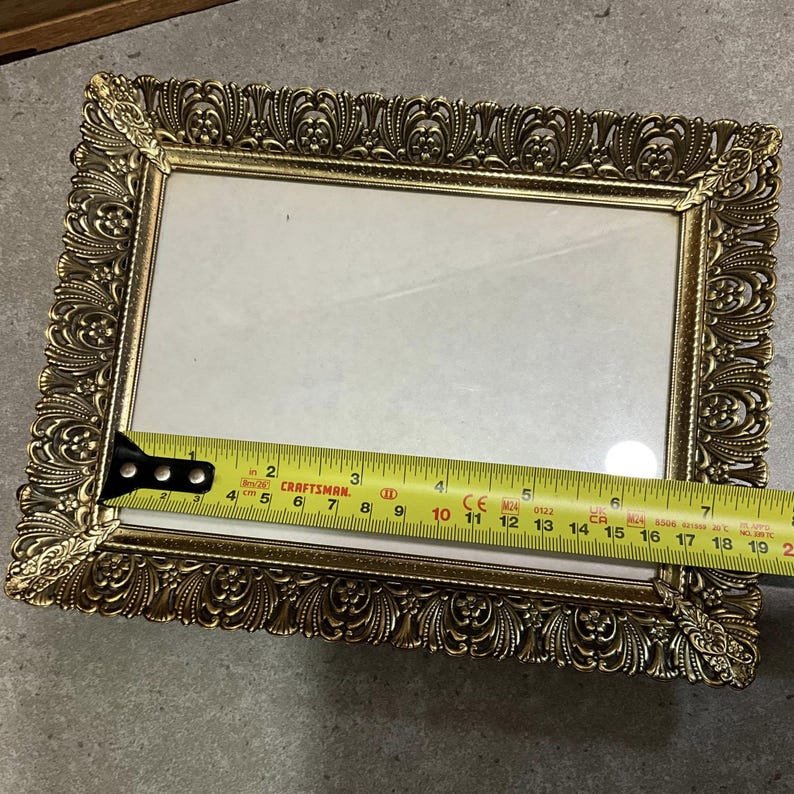 Vintage Ornate Gold Tone Metal Filigree Frame, 5x7 Photo Display - Etsy