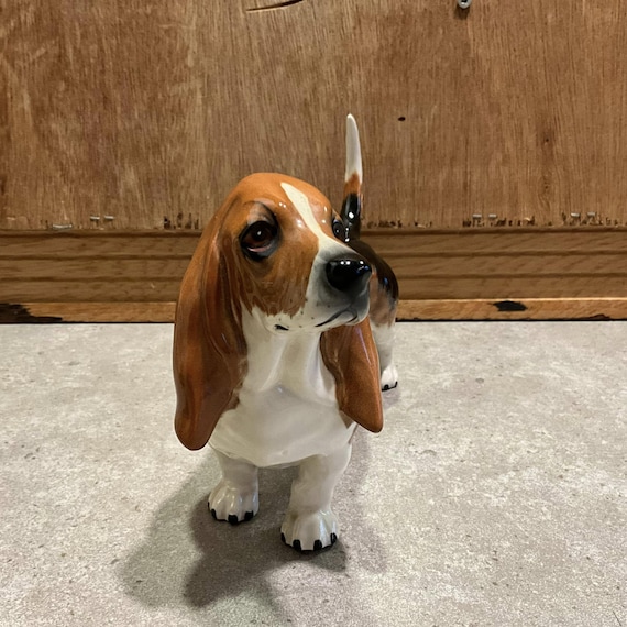 犬置物 バセットハウンド ランプ 年代物 レトロ 犬置物 バセット