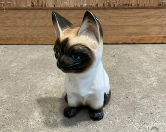 ヴィンテージ陶器製シャム猫の置物 - Etsy 日本