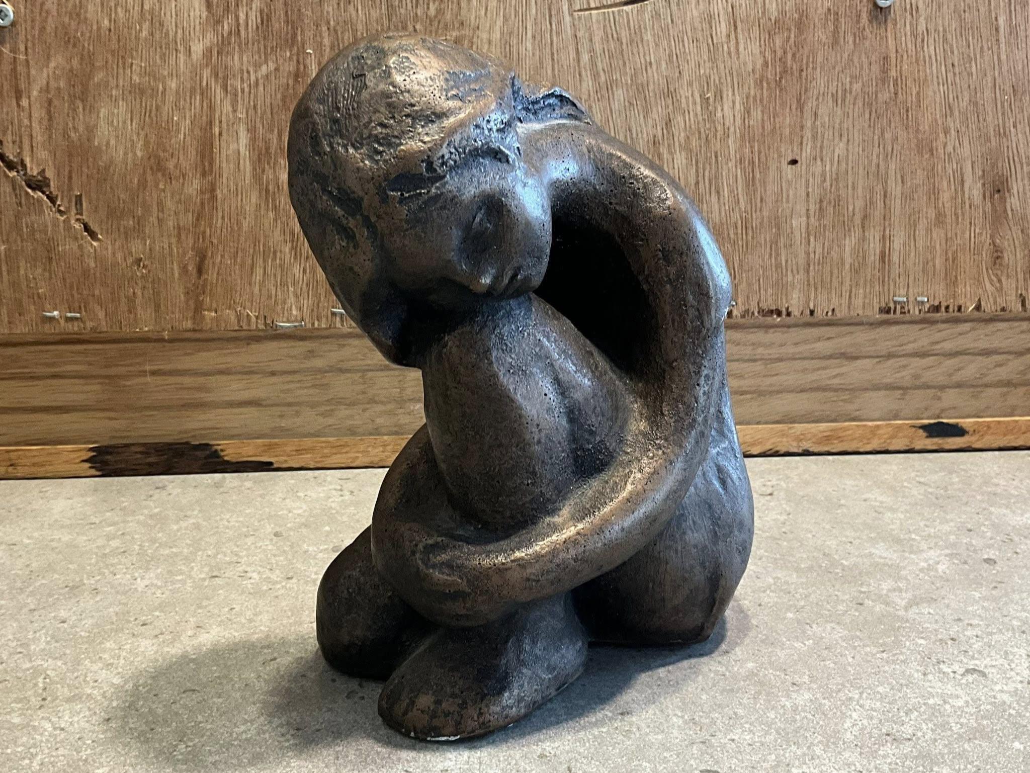 Vintage 1970 Austin Productions Kneeling Girl Sculpture Klara