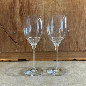 2 German Nachtmann Crystal Wine Glasses 9.8&quot; H MADE IN GERMANY