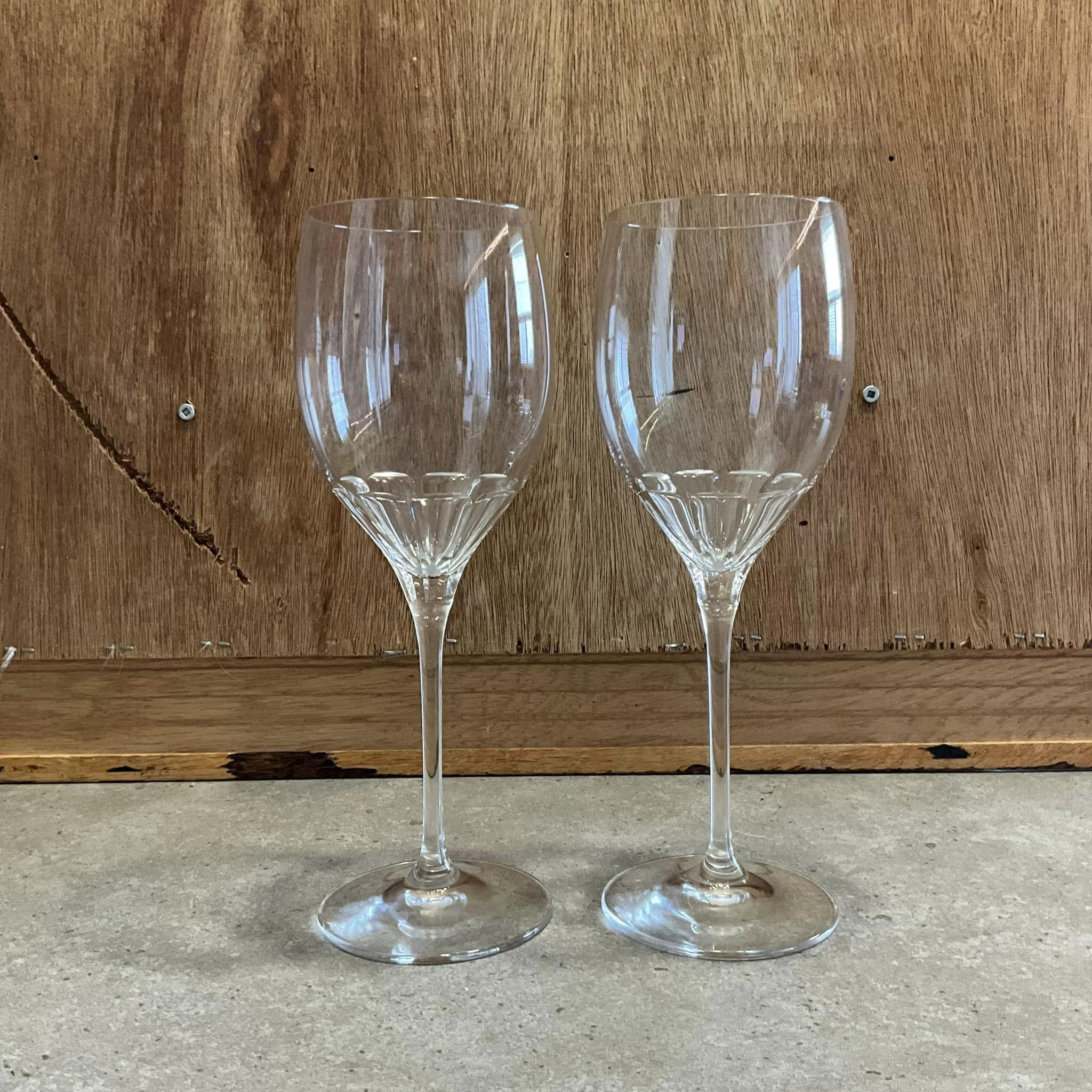 2 German Nachtmann Crystal Wine Glasses 9.8" H MADE IN GERMANY