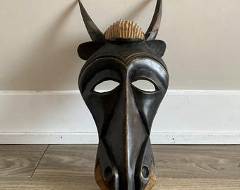 アフリカの手彫りのイボ族の仮面（イボ族、ナイジェリア） - Etsy 日本