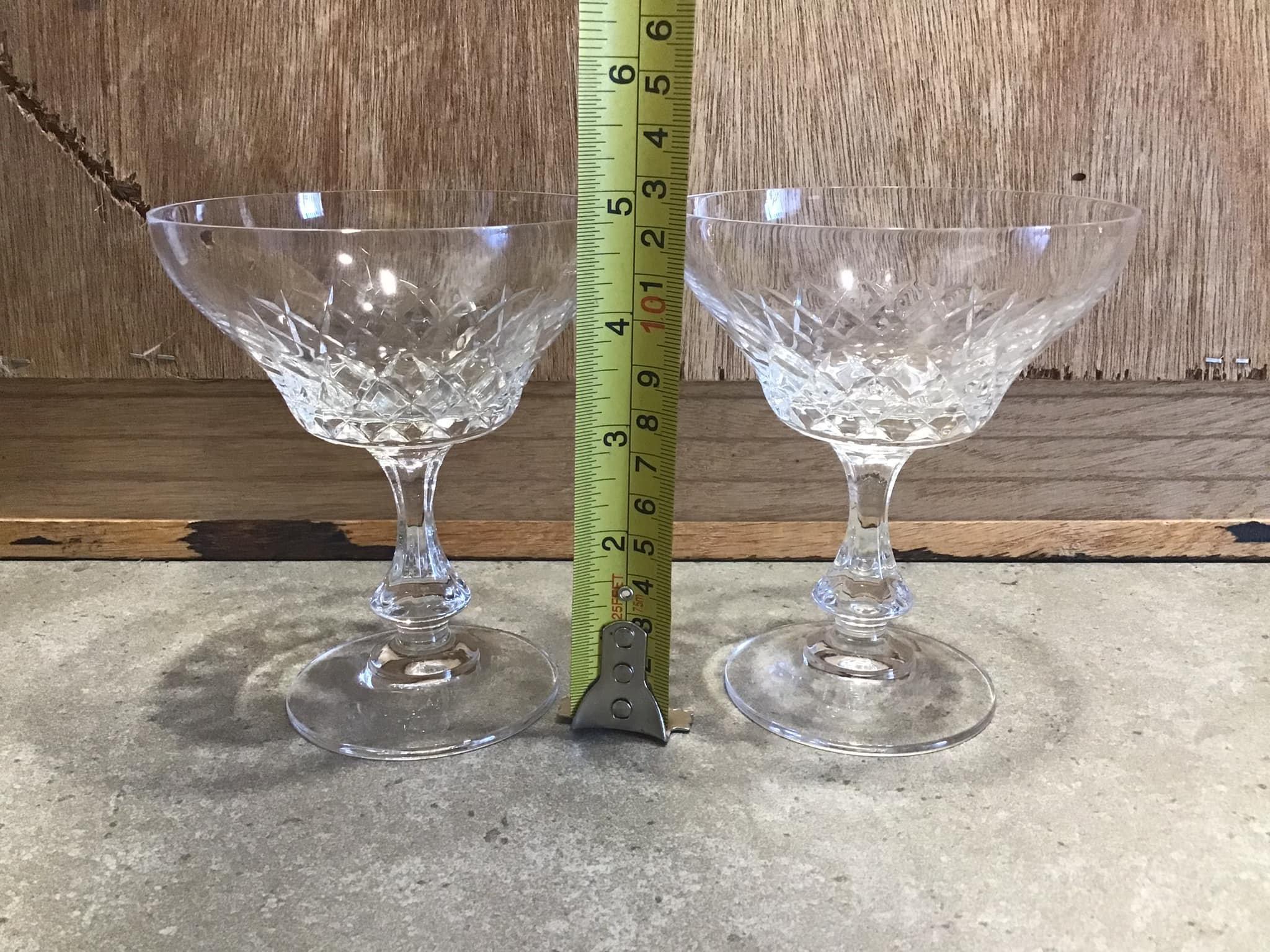2 Vintage Spiegelau Germany Crystal Cocktail or Sherbet