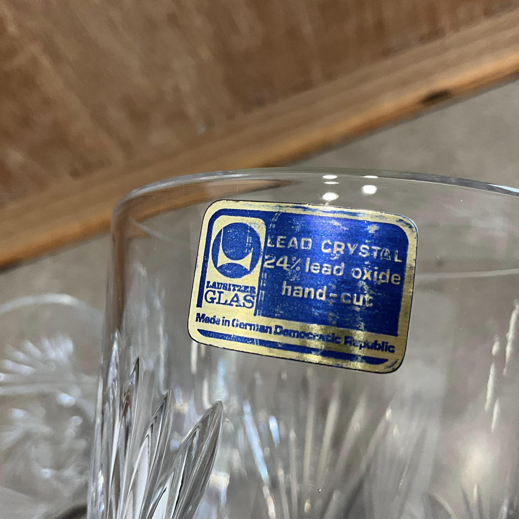 LAUSITZER Lead Crystal Tumblers: Hand-cut Pinwheel Glasses - Etsy