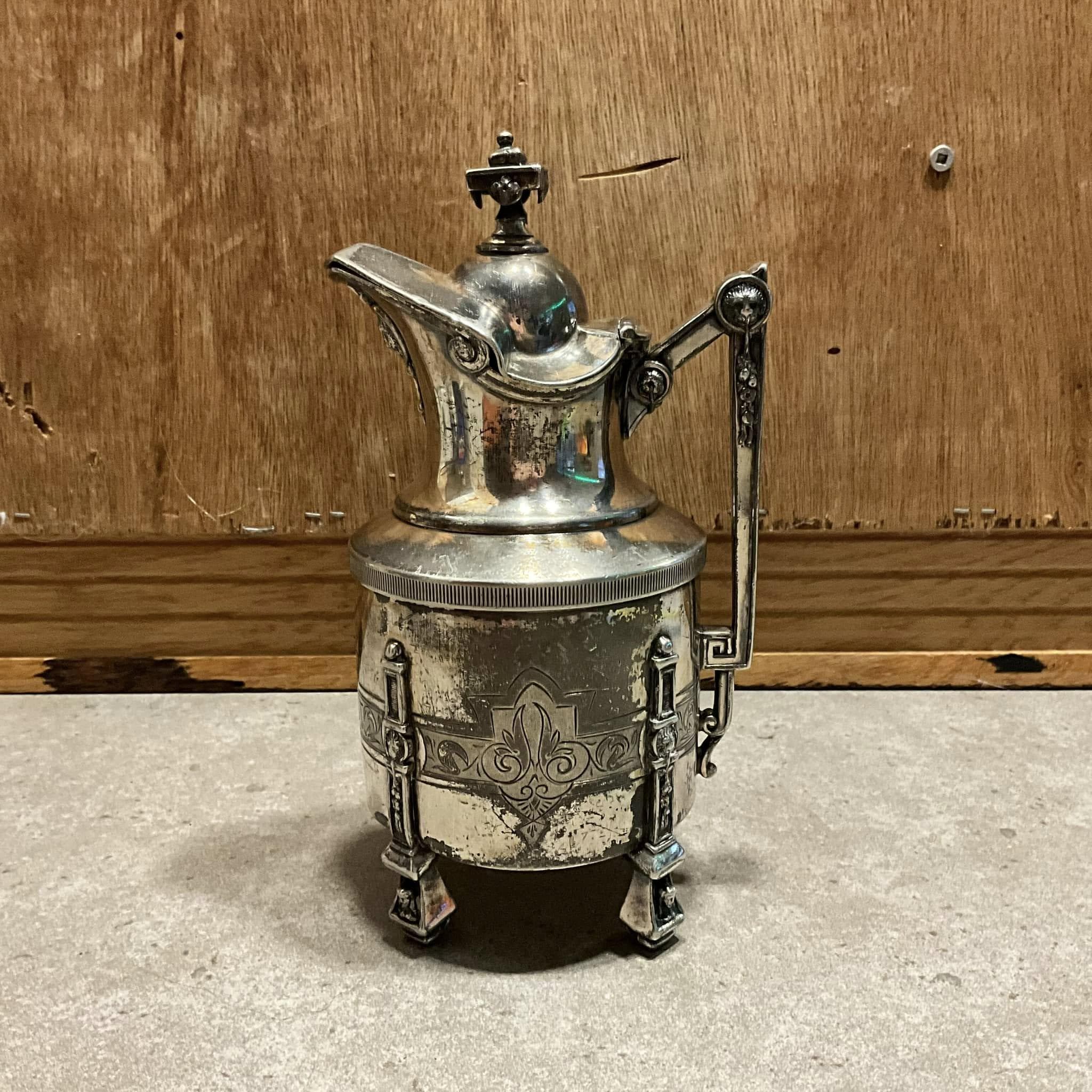 Antique Reed and Barton Silver Plated Cream Pitcher: Empire Design