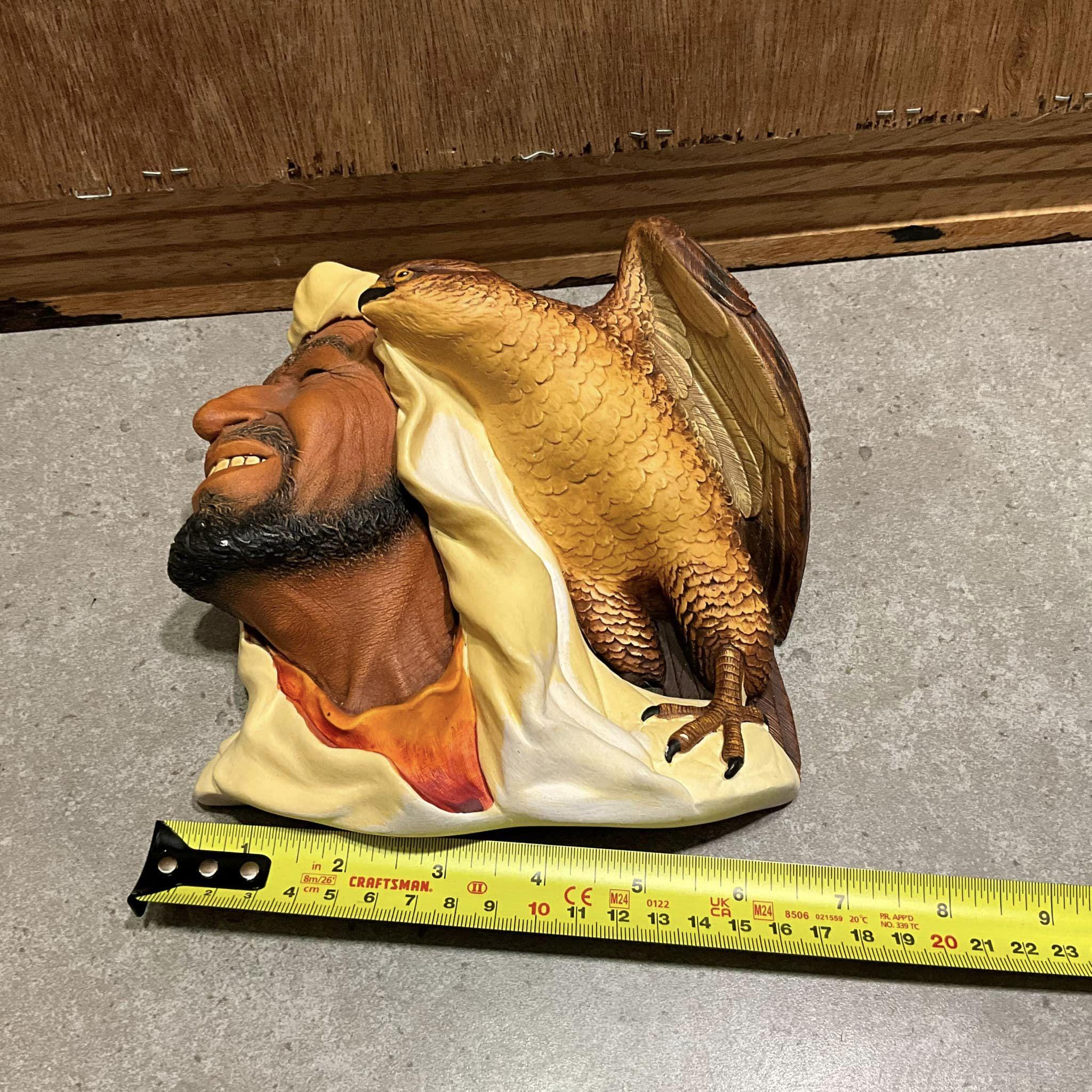 Vintage BOSSONS CONGLETON Chalkware Wall Mask: Man With Desert Hawk ...
