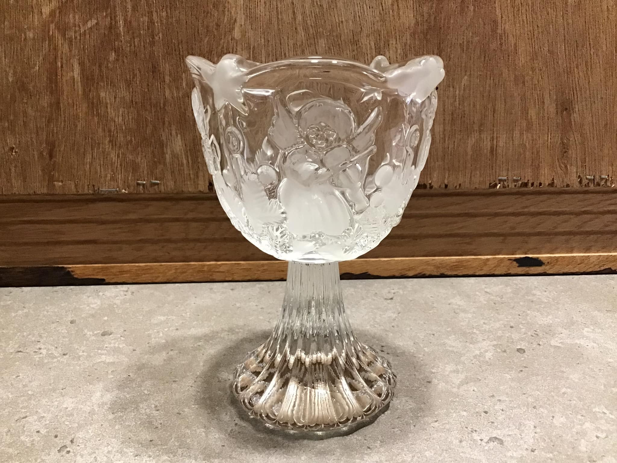 ヴィンテージ ワルサー グラス フロスト キャンドルホルダー 【ドイツ製】 Walther Glas キャンドルホルダー ゴブレット - フロステッド