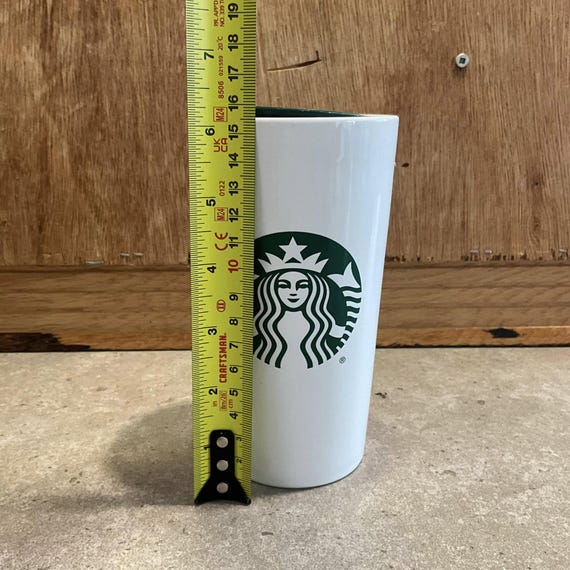 Starbucks Tumbler White Green Ceramic Travel Coffee Cup Mug.12oz - Etsy  Israel