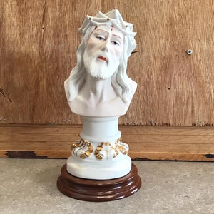 Vintage Jesus Christus Büste Statue: Religiöses Figur Dekor (9 &quot;H)