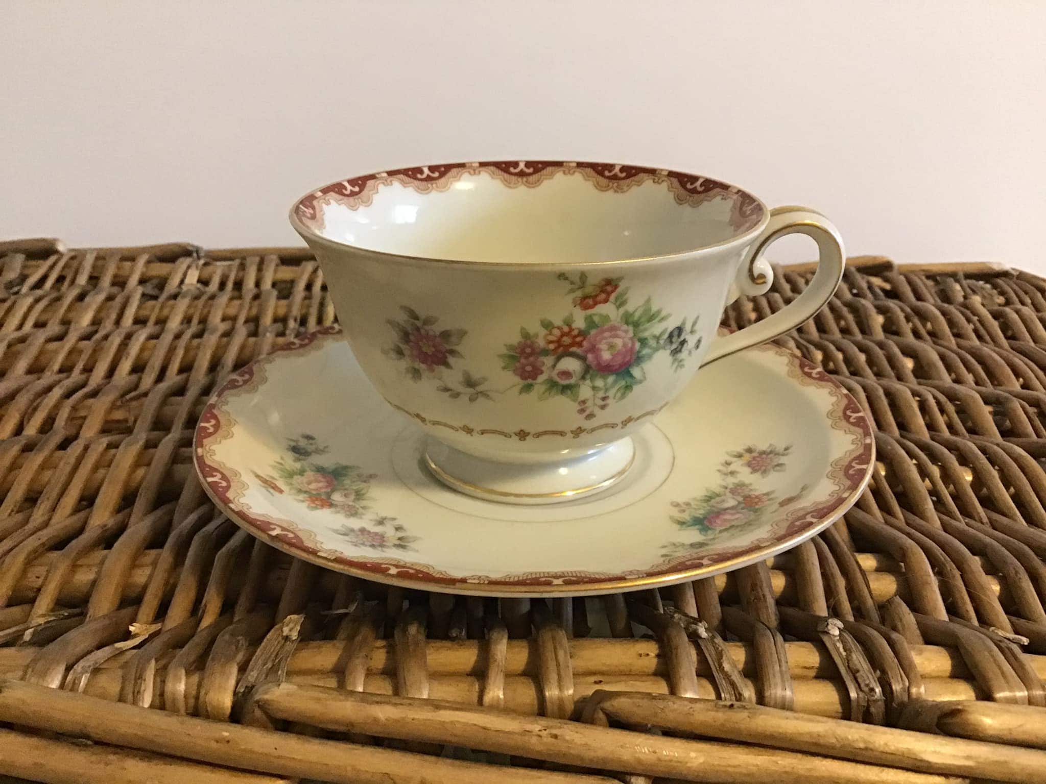 Vintage OCCUPIED JAPAN IVORY China Teacup and Saucer Single