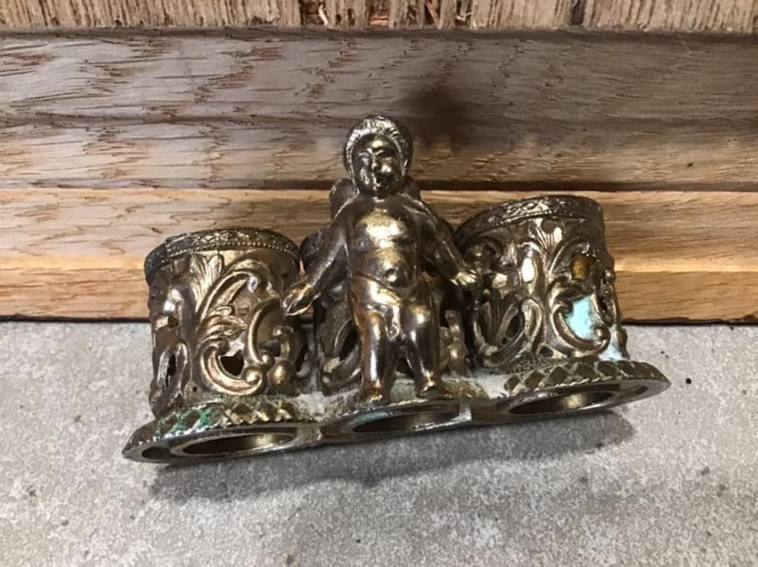 Vintage Gold Cherub Lipstick Holder /hollywood Regency Boudoir Lipstick