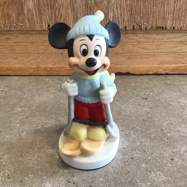 Figurine Mickey Mouse Vintage 12,5 Cm | Plastique Rigide Articulée Rare
