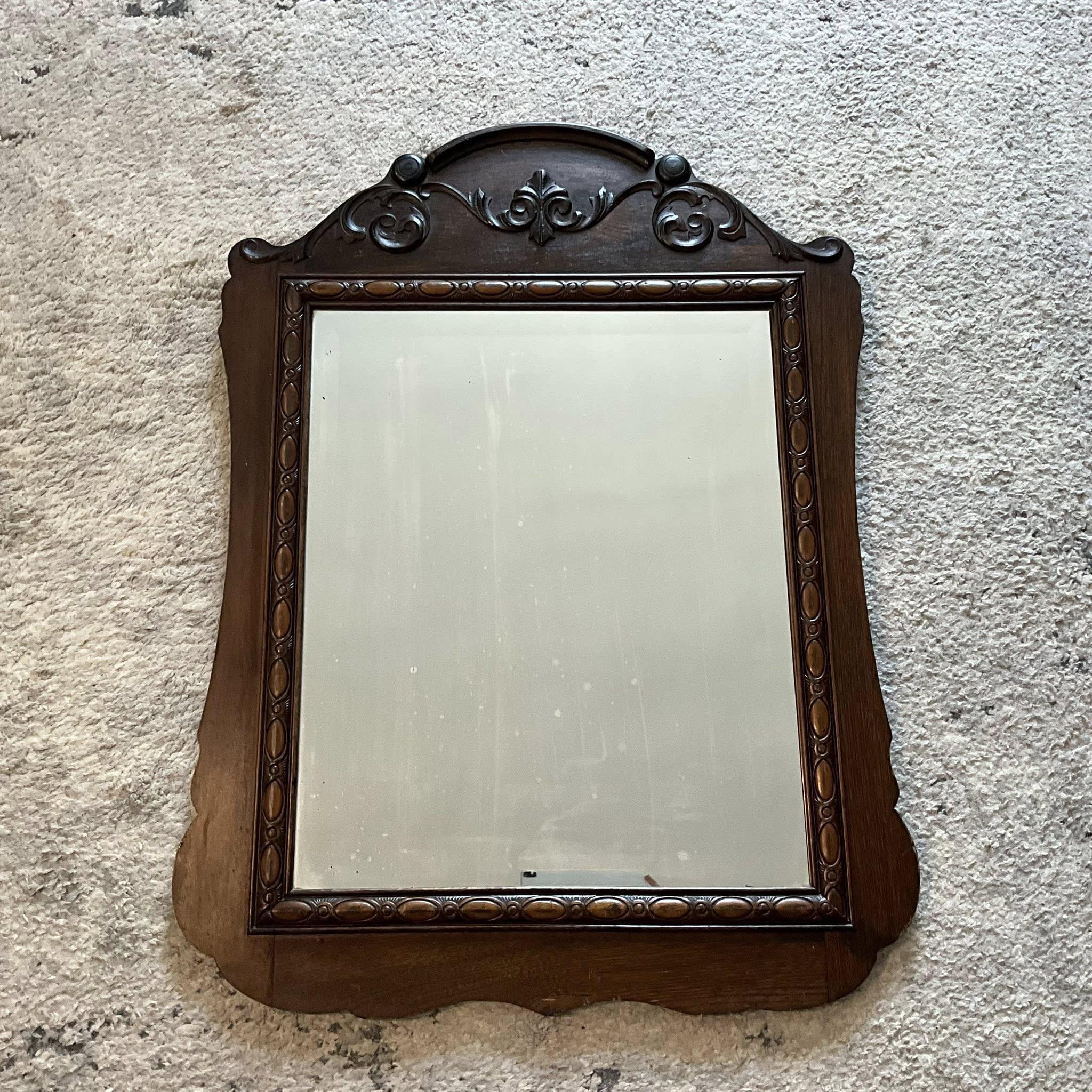 古い木枠の鏡の壁掛け - Etsy 日本