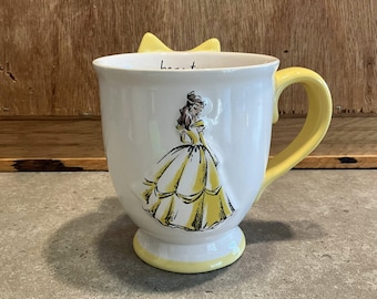 Beauty and the Beast Disney Princess "Belle" Yellow Bow Coquette Mug