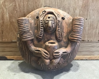 プレコロンブス時代の壁画 マヤ アステカ 粘土像 インカの小像 古代の