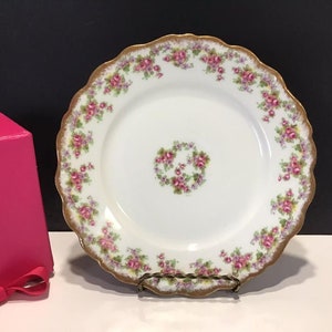 Vintage (1930s) Bawo & Dotter Elite Works Limoges France Bridal Wreath plate.