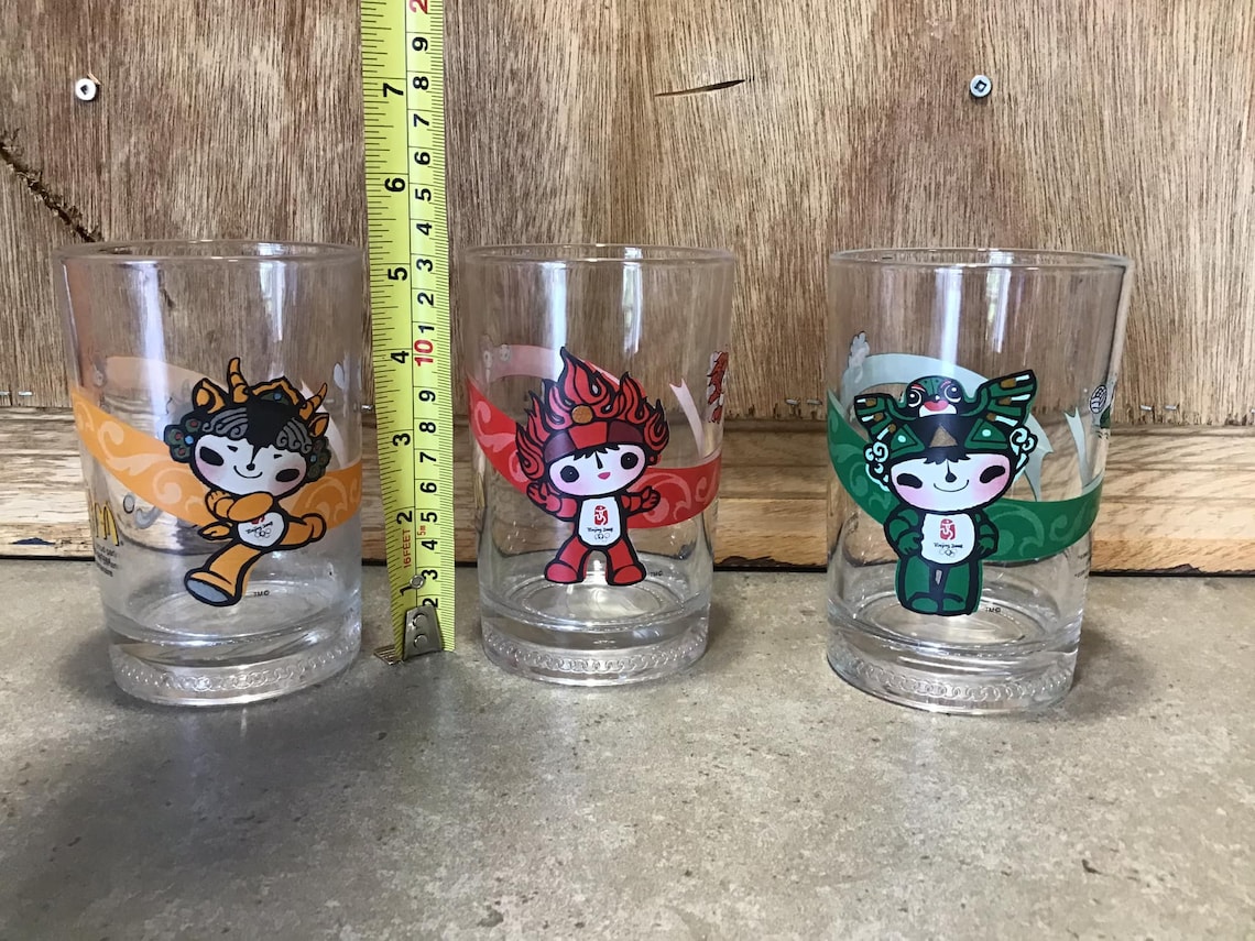 3 Mcdonalds Olympic Glasses sports shown on the glasses Etsy